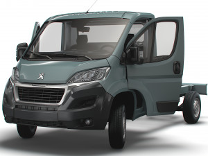 Peugeot Boxer Chassis Truck SCab 3450WB HQInterior 2023 3D Модель
