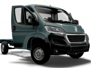 Peugeot Boxer Chassis Truck SCab 3450WB HQInterior 2023 3D Модель