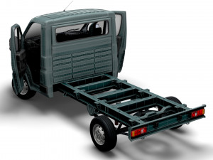 Peugeot Boxer Chassis Truck SCab 3450WB HQInterior 2023 3D Модель