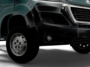 Peugeot Boxer Chassis Truck SCab 3450WB HQInterior 2023 3D Модель
