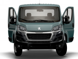 Peugeot Boxer Chassis Truck SCab 3450WB HQInterior 2023 3D Модель