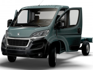 Peugeot Boxer Chassis Truck SCab 3450WB HQInterior 2023 3D Модель