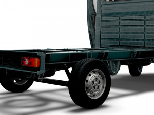 Peugeot Boxer Chassis Truck SCab 3450WB HQInterior 2023 3D Модель