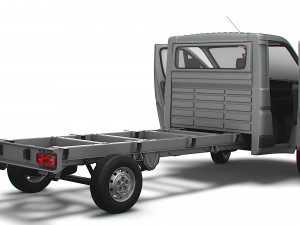 Peugeot Boxer Chassis Truck SCab 4035WB HQInterior 2023 Modèle 3D