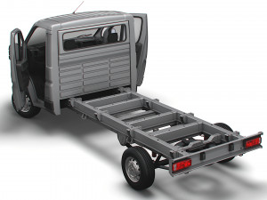 Peugeot Boxer Chassis Truck SCab 4035WB HQInterior 2023 Modèle 3D