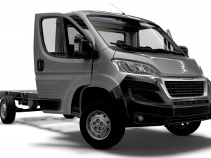 Peugeot Boxer Chassis Truck SCab 4035WB HQInterior 2023 Modèle 3D