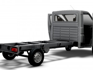 Peugeot Boxer Chassis Truck SCab 4035WB HQInterior 2023 Modèle 3D