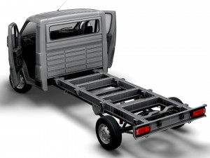 Peugeot Boxer Chassis Truck SCab 4035WB HQInterior 2023 Modèle 3D