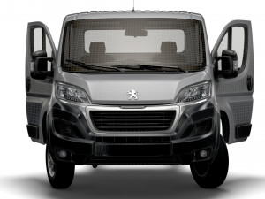 Peugeot Boxer Chassis Truck SCab 4035WB HQInterior 2023 Modèle 3D