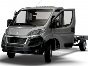 Peugeot Boxer Chassis Truck SCab 4035WB HQInterior 2023 Modèle 3D