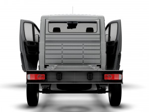 Peugeot Boxer Chassis Truck SCab 4035WB HQInterior 2023 Modèle 3D