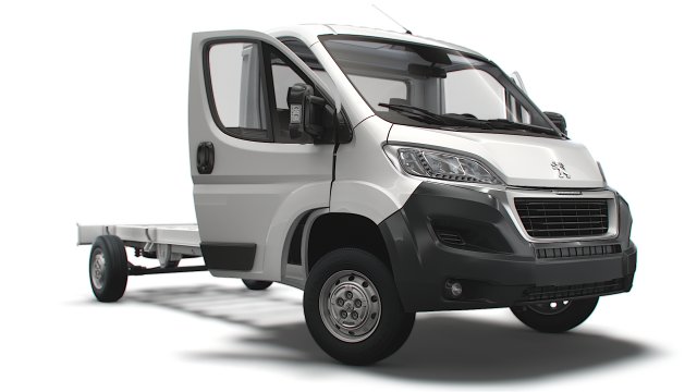 Peugeot Boxer Chassis Truck SCab 4300WB HQInterior 2023 3D Модель .c4d .max .obj .3ds .fbx .stl .blend 