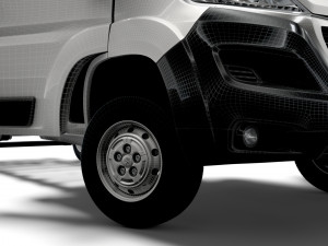 Peugeot Boxer Chassis Truck SCab 4300WB HQInterior 2023 3D Модель