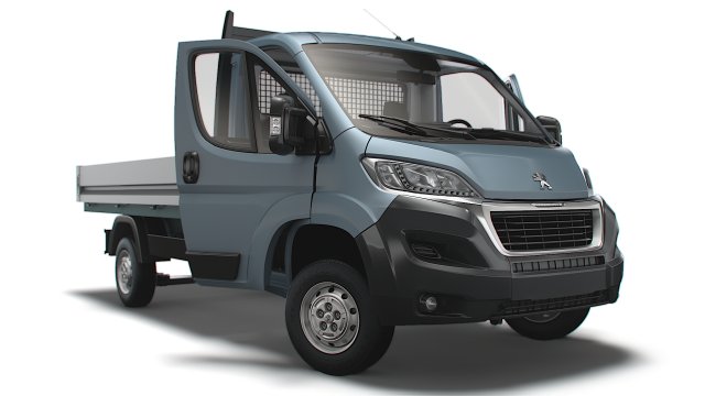 Peugeot Boxer SingleCab Tipper HQInterior 2023 Modello 3D .c4d .max .obj .3ds .fbx .stl .blend 