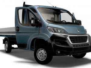 Peugeot Boxer Benne Simple Cabine HQ Int&eacute;rieur 2023 Modèle 3D