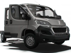 Truk Sasis Peugeot Boxer CrCab 3450WB HQInterior 2023 Model 3D