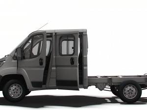 Peugeot Boxer Chassis Truck CrCab 3450WB HQInterior 2023 3D 模型