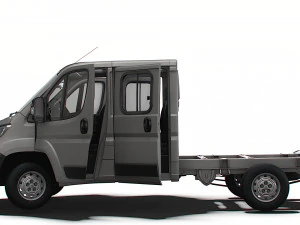 Peugeot Boxer Chassis Truck CrCab 3450WB HQInterior 2023 3D Model