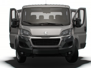 Peugeot Boxer Chassis Truck CrCab 3450WB HQInterior 2023 3D 模型