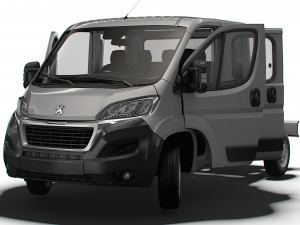 Peugeot Boxer Chassis Truck CrCab 3450WB HQInterior 2023 3D 模型