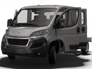 Peugeot Boxer Chassis Truck CrCab 3450WB HQInterior 2023 3D Model