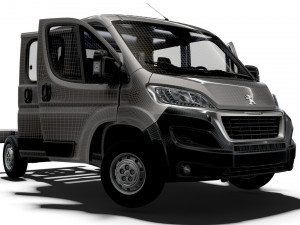 Peugeot Boxer Chassis Truck CrCab 3450WB HQInterior 2023 3D 模型