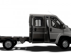 Peugeot Boxer Chassis Truck CrCab 3450WB HQInterior 2023 3D 模型