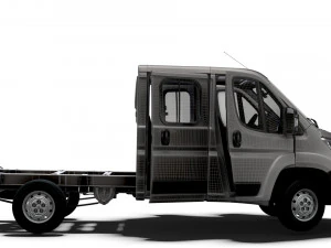 Peugeot Boxer Chassis Truck CrCab 3450WB HQInterior 2023 3D Model