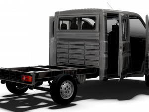 Peugeot Boxer Chassis Truck CrCab 3450WB HQInterior 2023 3D 模型