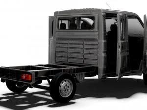 Peugeot Boxer Chassis Truck CrCab 3450WB HQInterior 2023 3D Model