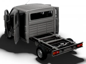 Peugeot Boxer Chassis Truck CrCab 3450WB HQInterior 2023 3D Model