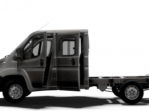 Peugeot Boxer Chassis Truck CrCab 3450WB HQInterior 2023 3D 模型