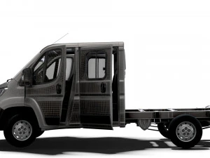 Peugeot Boxer Chassis Truck CrCab 3450WB HQInterior 2023 3D Model