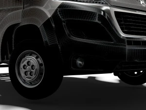 Peugeot Boxer Chassis Truck CrCab 3450WB HQInterior 2023 3D Model