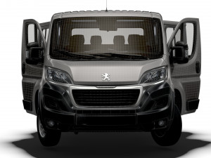 Peugeot Boxer Chassis Truck CrCab 3450WB HQInterior 2023 3D 模型