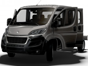 Peugeot Boxer Chassis Truck CrCab 3450WB HQInterior 2023 3D 模型