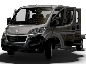Peugeot Boxer Chassis Truck CrCab 3450WB HQInterior 2023 3D Model