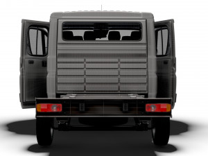 Peugeot Boxer Chassis Truck CrCab 3450WB HQInterior 2023 3D 模型