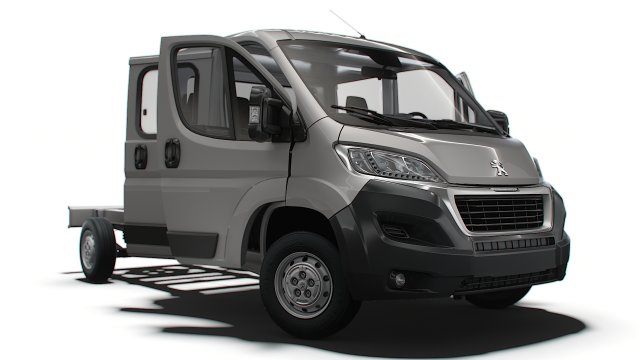 Peugeot Boxer Chassis Truck CrCab 4035WB HQInterior 2023 Modèle 3D .c4d .max .obj .3ds .fbx .stl .blend 