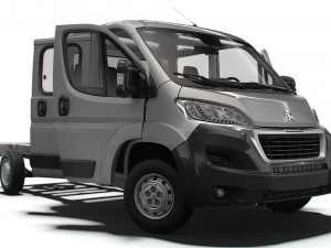 Peugeot Boxer Chassis Truck CrCab 4035WB HQInterior 2023 3D Модель