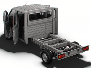 Peugeot Boxer Chassis Truck CrCab 4035WB HQInterior 2023 Modèle 3D