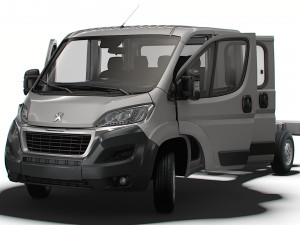 Peugeot Boxer Chassis Truck CrCab 4035WB HQInterior 2023 Modèle 3D