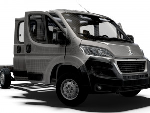 Peugeot Boxer Chassis Truck CrCab 4035WB HQInterior 2023 Modèle 3D