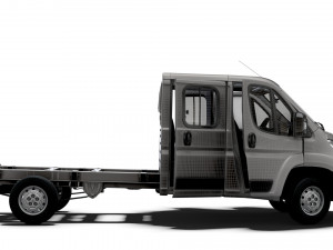 Peugeot Boxer Chassis Truck CrCab 4035WB HQInterior 2023 Modèle 3D