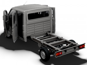 Peugeot Boxer Chassis Truck CrCab 4035WB HQInterior 2023 Modèle 3D