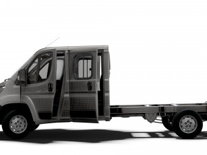 Peugeot Boxer Chassis Truck CrCab 4035WB HQInterior 2023 Modèle 3D