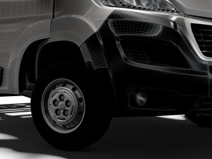Peugeot Boxer Chassis Truck CrCab 4035WB HQInterior 2023 Modèle 3D