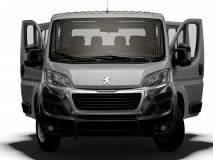 Peugeot Boxer Chassis Truck CrCab 4035WB HQInterior 2023 Modèle 3D