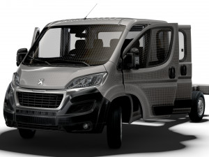 Peugeot Boxer Chassis Truck CrCab 4035WB HQInterior 2023 Modèle 3D