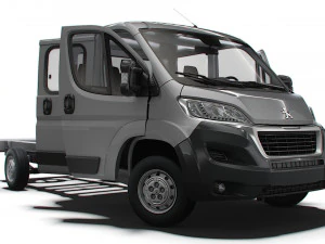 Peugeot Boxer Chassis Truck CrCab 4035WBXL HQInterieur 2023 3D Modell